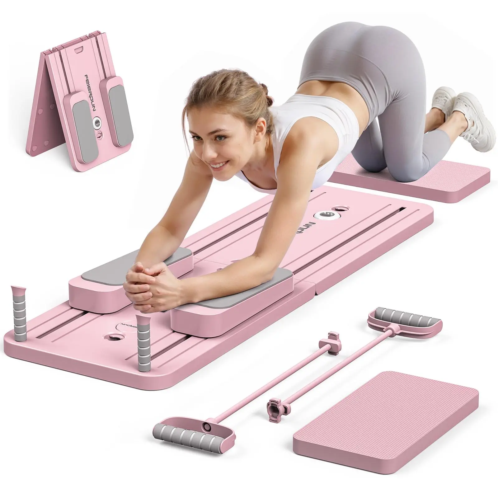 Pilates With Yoga - Tabla de Pilates Plegable Multifuncional, Entrenador