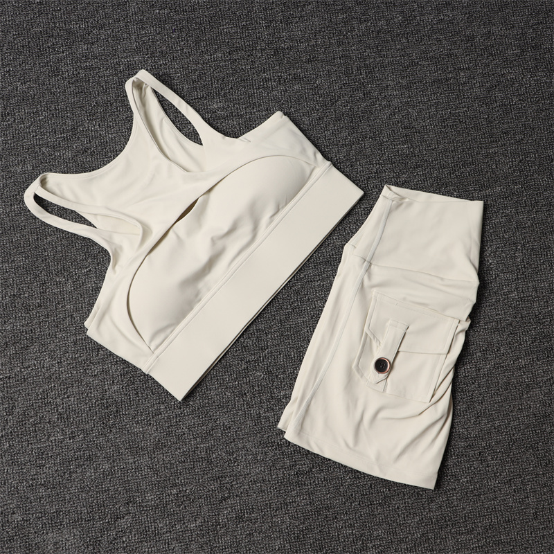 Pilates Yoga Set - Pantalones cortos deportivos, conjuntos de Yoga,