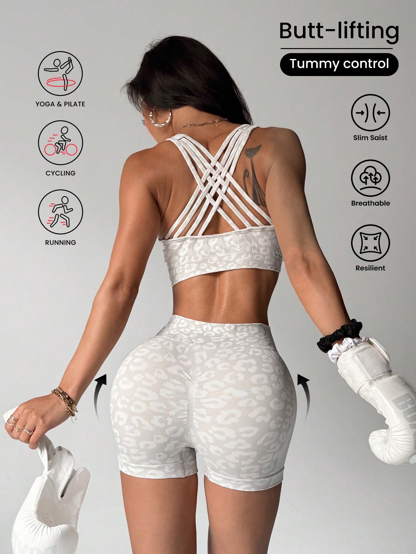 Pilates Yoga Set - Conjunto de yoga con estampado de